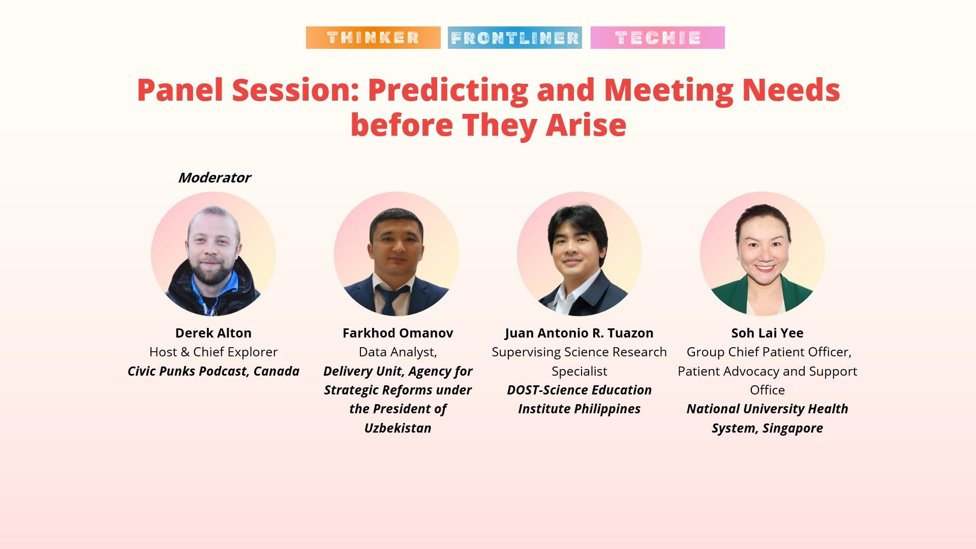 thumbnail for Panel Session: Predicting and Meeting Needs before They Arise